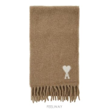 26FW 아미 알파카 아미 드 꾀흐 스카프 USF673AW0004A184 Beige