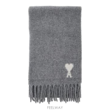 26FW 아미 알파카 아미 드 꾀흐 스카프 USF673AW0004095 Grey