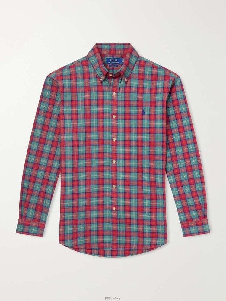 Ralph Lauren ���� �����η� üũ HEATHERED COTTONOXFORD ����  B0082510475���� �����η� üũ HEATHERED COTTONOXFORD ����  B00825