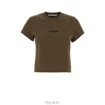 알렉산더 왕 SHRUNKEN SS 티셔츠 W 로고 프린트 1CC32 B0442510547