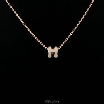 에르메스  H100059FO55 마롱글라세 POP(팝아슈)미니펜던트로즈골드체인여성네크리스 목걸이aa68761
