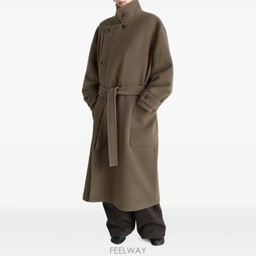 26FW 르메르 더블 울 유니섹스 랩 코트 - 타임 CO1037 LF1116 GR610