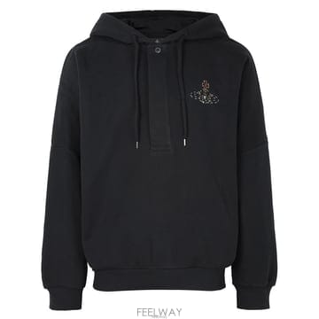 비비안웨스트우드 26FW 블랙 배트윙 후드 스웨트셔츠 2I01000U J00AS N401