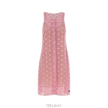 Miu Miu 26SS �̿�̿� ��ũ macrame ���̽� �巹�� MF6352SOOO19KLF0028 TP58230219026SS �̿�̿� ��ũ macrame ���̽� �巹�� MF6352SOOO19K