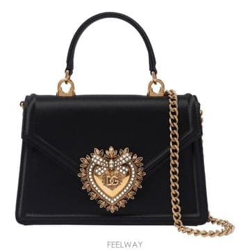 Dolce   Gabbana 폴드오버 탑 스몰 새틴 디보션 백 BB6711A7630 80999 TP98025