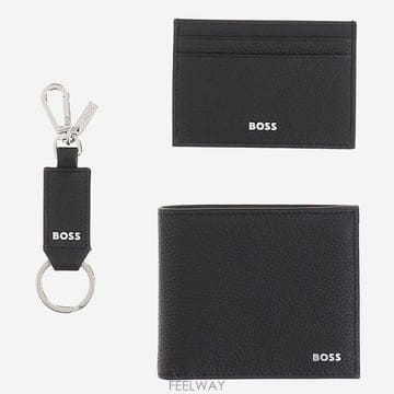휴고 보스 로고 지갑 및 카드홀더 세트 50573557 001 TP980290162