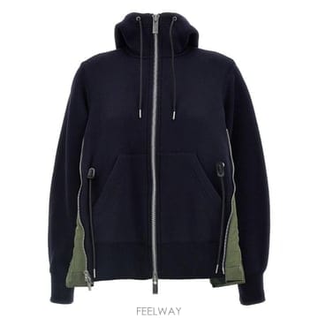 Sacai 스펀지 드로스트링 집업 후드티 SCW343 212 TP980233382
