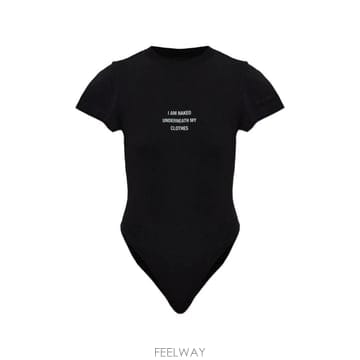 26 FW 베트멍 슬로건 프린트 반소매 바디수트 WH27BO172B TP456709573