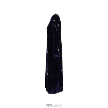26 FW Forte Forte Fleurs dorient velvet midi dress 15047MYDR