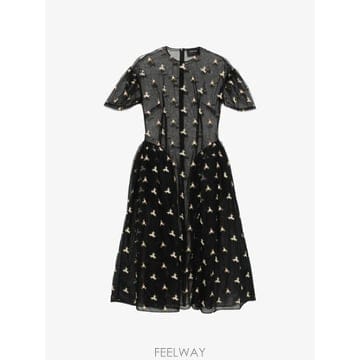 Simone Rocha 26 FW �ø� �λ� ���� �Ҹ� �ڵ� �� �巹�� 74891331BLACK TP45813883726 FW �ø� �λ� ���� �Ҹ� �ڵ� �� �巹�� 74891331BLACK