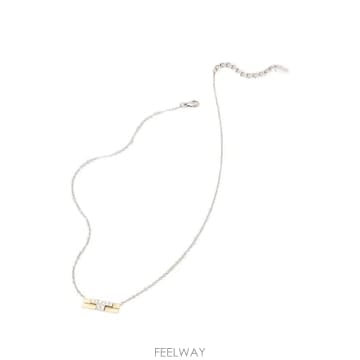 | Other Brand | 26 FW Trussardi crystal embellished bar necklace TJAXC06 TP426 FW Trussardi crystal embellished bar necklace TJAXC