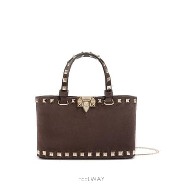 26 FW 발렌티노 가라바니 락스터드 미니 스웨이드 쇼핑 백 WP0AT0KQQ TP460198641