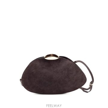 26 FW Benedetta Bruzziches 벨 드 주르 스웨이드 숄더 백 0089199LIQUORICE