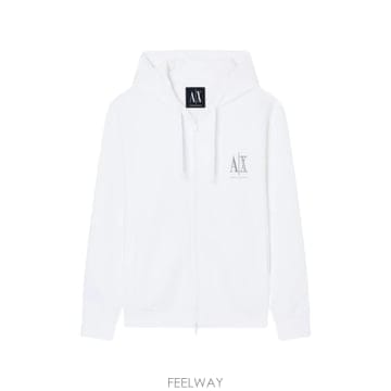 Armani 26 FW Armani Exchange logo print zip up hoodie XM000371AF10826 FW Armani Exchange logo print zip up hoodie XM00037