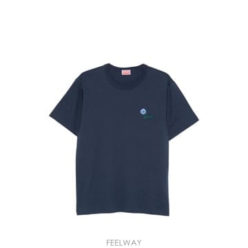 26 FW 겐조 플라워 자수 로고 프린트 티셔츠 FG65TS1624SG TP460195150