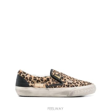 26 FW Golden Goose VCE 펜스타 레오파드 프린트 포니 스킨 블랙 레더 힐 탭 스니커즈 GWF