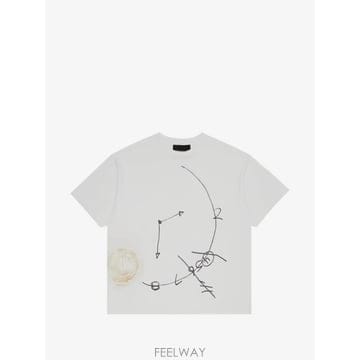 26 FW Travis Scott X 오데마스 피게 타임 존 그래픽 프린트 티셔츠 17461FW230103A