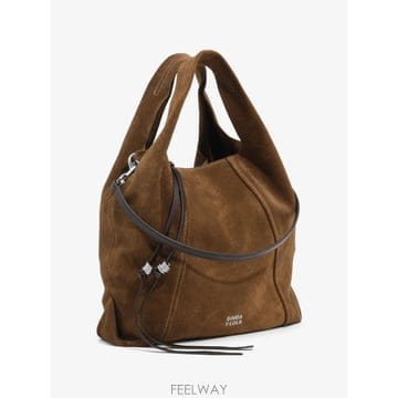 26 FW BIMBA Y LOLA  미디엄 올리브 스웨이드 페이퍼 백 262BBCJ7O10540 TP4601