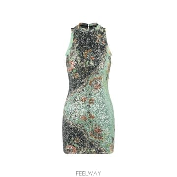 Roberto Cavalli 26 FW �κ����� ī�߸� ���� ��� �÷η� ����Ʈ �̴� �巹�� XQT170VXT25 TP45752223326 FW �κ����� ī�߸� ���� ��� �÷η� ����Ʈ �̴� ��