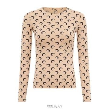Marine Serre 26FW �������� ũ����Ʈ �� ����Ʈ ���� Ƽ���� WTS006A CJER0001TA10 BEIGE26FW �������� ũ����Ʈ �� ����Ʈ ���� Ƽ���� WTS006A C