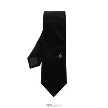 (해외배송) 비비안웨스트우드 비비안 웨스트우드 로고 자수 넥타이 81050001W01J5