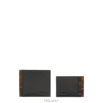 (해외배송) 바버 바버 로고 엠보싱 이중 접이식 지갑 카드 홀더 세트 MGS0073MGS