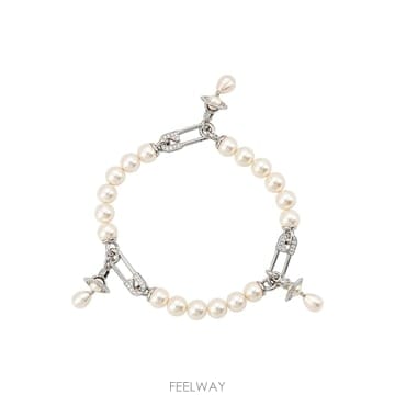 인더샵 Vivienne Westwood 비비안 웨스트우드 실버 아이보리 목걸이