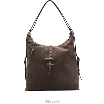 당일배송 토즈 T 타임리스 스웨이드 미디엄 숄더 백
