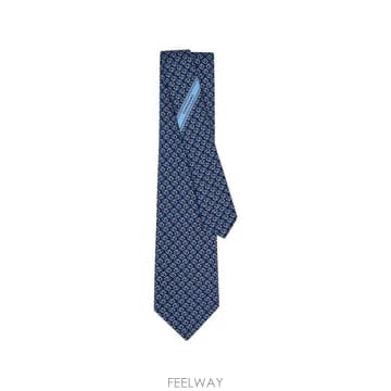Ferragamo ���Ϲ�� ��󰡸� Good Luck print silk tie���Ϲ�� ��󰡸� Good Luck print silk tie