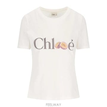 당일배송 끌로에 로고 디테일 티셔츠