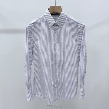 [S급/M] 브루넬로 쿠치넬리 코튼 스트라이프 긴팔 셔츠
