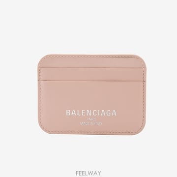 (대전중고명품)발렌시아가 810899 로고 카드지갑 핑크