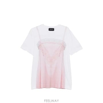 Simone Rocha 26FW �ø�λ� ���� Ƽ���� 5195P75AB 0569WHITE SOFT PINK26FW �ø�λ� ���� Ƽ���� 5195P75AB 0569WHITE SOFT PIN