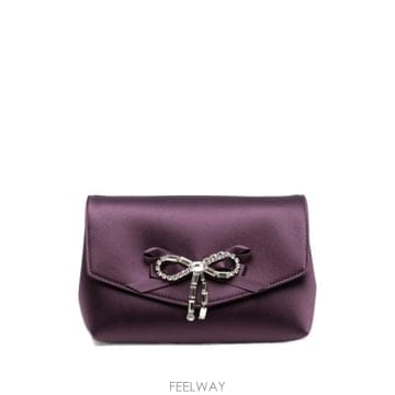 Jimmy Choo 27SS ������ ��Ʈ�� SOFT BOW MINI BOS WBLSI PURPLE27SS ������ ��Ʈ�� SOFT BOW MINI BOS WBLSI PURPLE