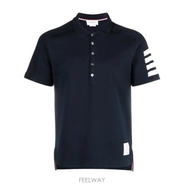 Thom Browne 27SS ����� ��ư 4�� �� ������ ���� Ƽ���� MJP192A 07323 415 BLUE27SS ����� ��ư 4�� �� ������ ���� Ƽ���� MJP192A 0