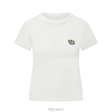 26SS 겐조 와일드 타이거 엠브로이더드 티셔츠 FG52TS2164SO 02 OFF WHITE