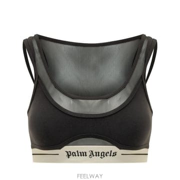 26FW 팜앤젤스 트레이닝 티셔츠 PAWVO02F26FB01 100A BLACK CREAM