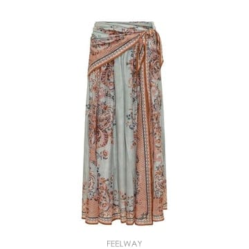26FW 짐머만 롱 스커트 8066SSS261 BLUPF BLUE PAISLEY FLORAL