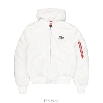 알파 인더스트리 MA1 지퍼 후드 BACKPRINT 슬림 봄버 자켓 B0302512610