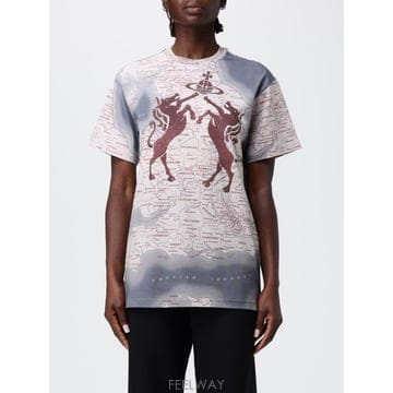 26SS 비비안웨스트우드 반팔 티셔츠 3G01004R J001M J402 orchid MULTICOLOR