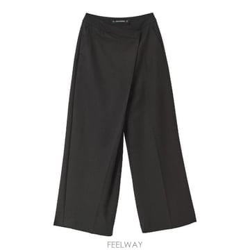 칼라거펠트 랩 프런트 팬츠