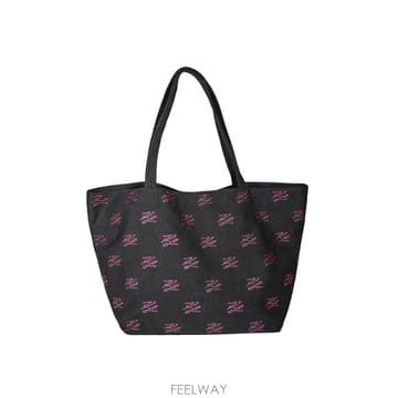 칼라거펠트 칼 오토그래프 스트라스 장식 토트 백
