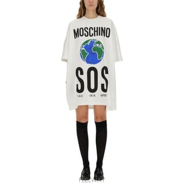 Moschino 25FW ��Ű�� ���� Ƽ���� 0439 5442 1001 BIANCO MULTI25FW ��Ű�� ���� Ƽ���� 0439 5442 1001 BIANCO MULTI