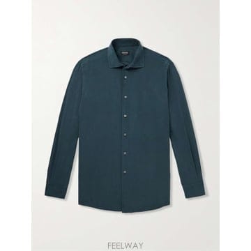 제냐 가먼트다이드 BRUSHEDSILK 셔츠 UFX42A9 SLF5 B0081662446