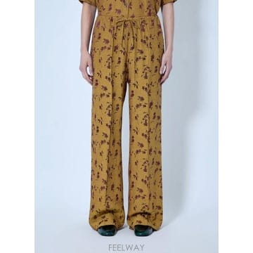 Dries Van Noten 26 FW �帮���ݳ�ư ���� Floral Wide Leg Trousers dvn0266011yel26 FW �帮���ݳ�ư ���� Floral Wide Leg Trousers dvn02