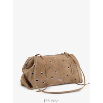 26 FW BIMBA Y LOLA  롤리타 베이지 스웨이드 스터드 미디엄 백 262BBCJ8W10080 TP