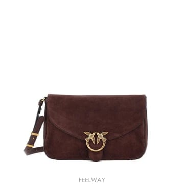 26 FW PINKO 러브 버드 스웨이드 숄더 백 107655A0F6 TP460266740