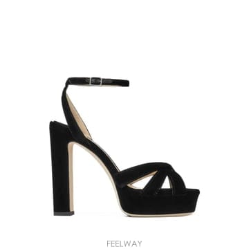 26 FW 지미추 코브 벨벳 플랫폼 샌들 KOVE120VEL TP460238168