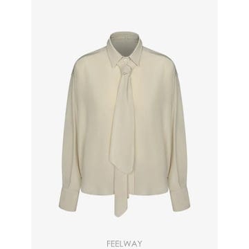 26 FW 브루넬로 쿠치넬리 스카프 디테일 실크 셔츠 MB993M3A26C9864 TP460264100