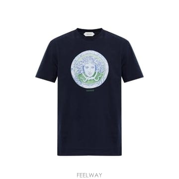 26 FW 베르사체 메두사 프린트 코튼 티셔츠 10264521A19303 TP458232317